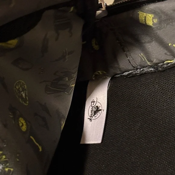 Disney Black Haunted Mansion Sling Backpack with Yellow Lantern - Picture 4 of 5